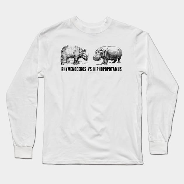 Flight of the Conchords rhymenoceros VS hiphopopotamus Long Sleeve T-Shirt by Teessential